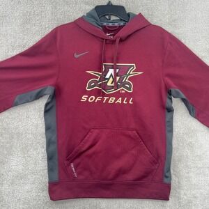 Nike Norwich University Cadets Softball Therma-FIT Hoodie Size S Maroon Unisex